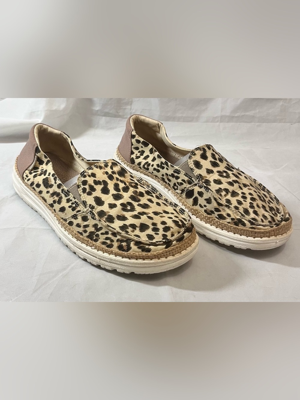 Hey Dude Lena Leopard Angora Slip-On Women’s Casual Shoe